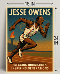 Jesse Owens Breaking Boundaries Poster Art PosterGoat