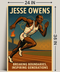 Jesse Owens Breaking Boundaries Poster Art PosterGoat
