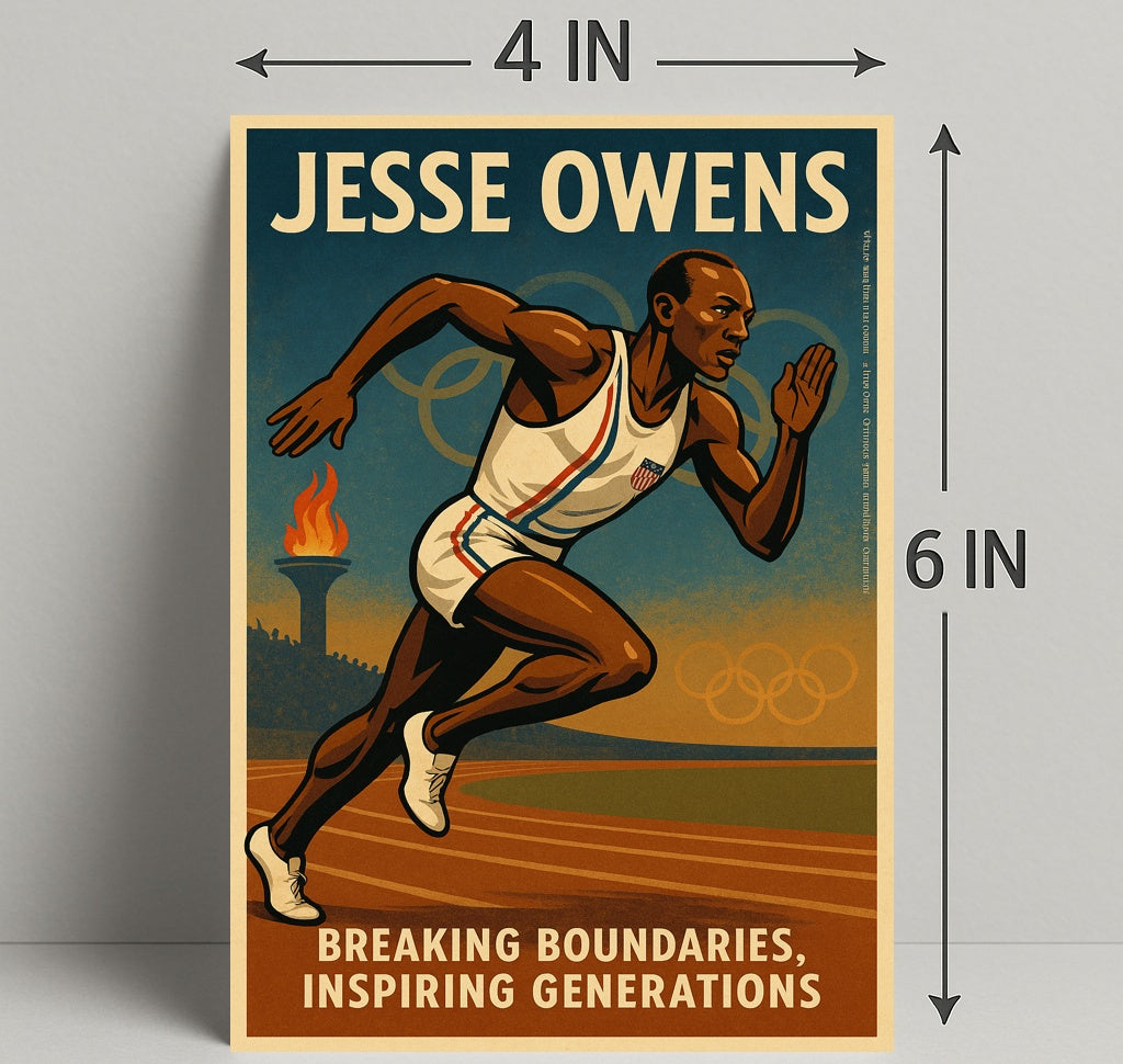 Jesse Owens Breaking Boundaries Poster Art PosterGoat