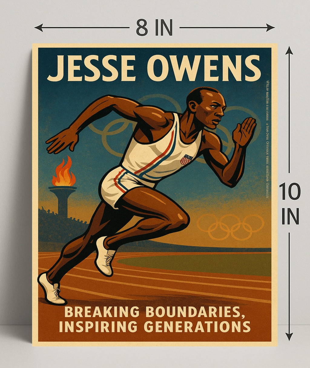 Jesse Owens Breaking Boundaries Poster Art PosterGoat