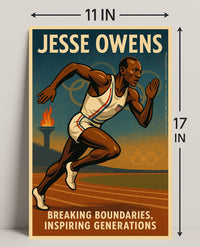 Jesse Owens Breaking Boundaries Poster Art PosterGoat