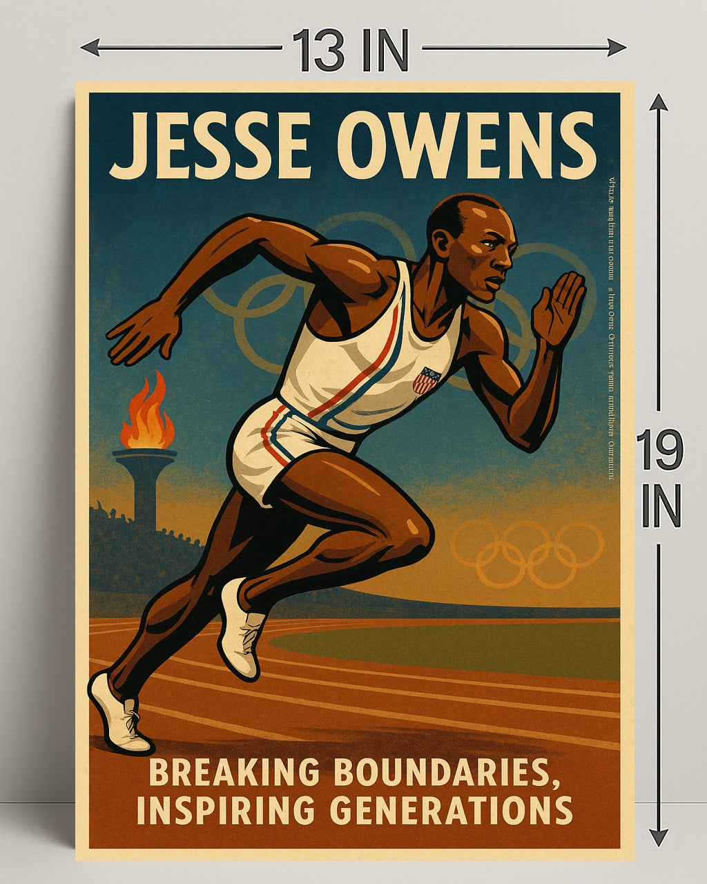 Jesse Owens Breaking Boundaries Poster Art PosterGoat