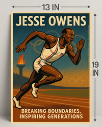 Jesse Owens Breaking Boundaries Poster Art PosterGoat