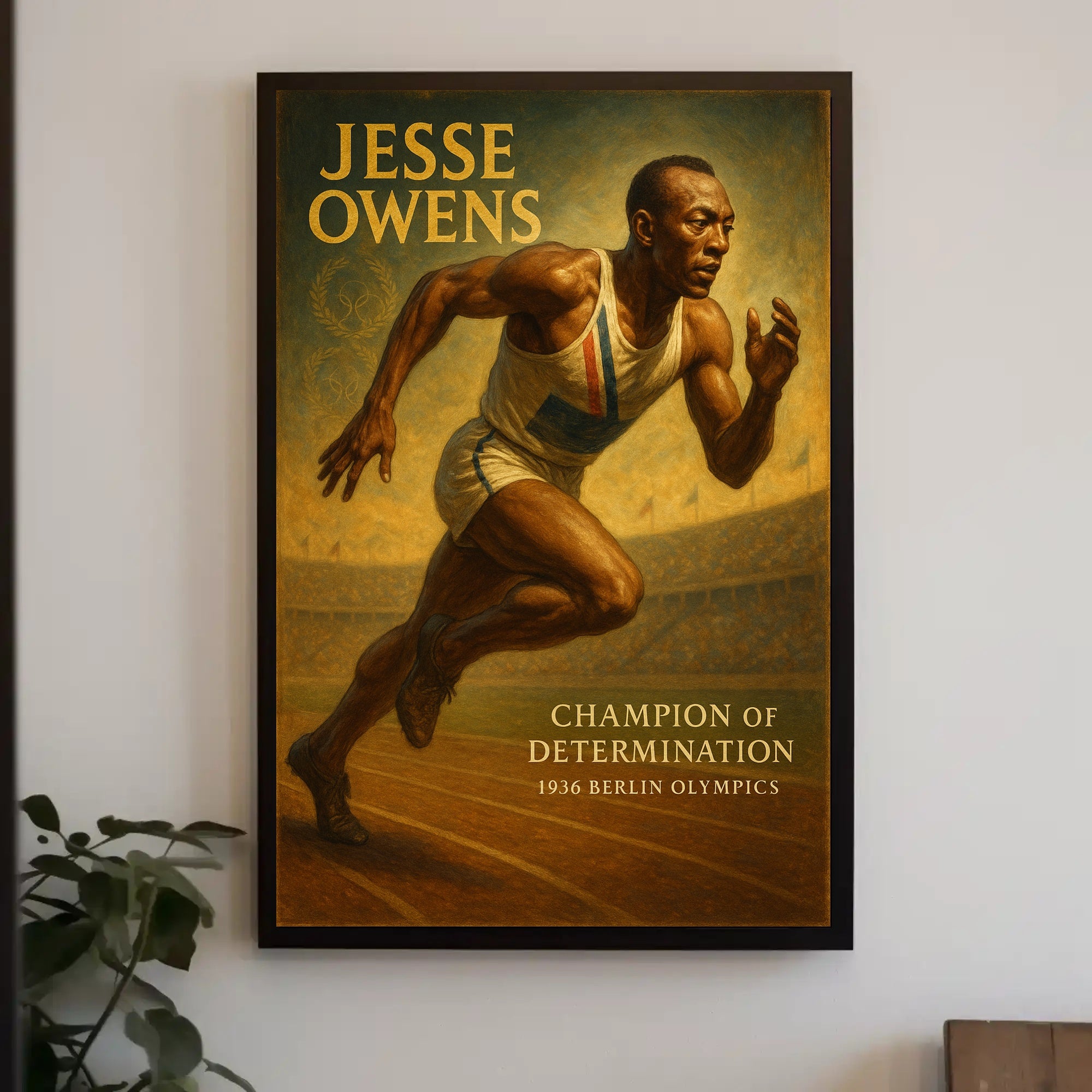 Jesse Owens Champion of Determination Poster PosterGoat