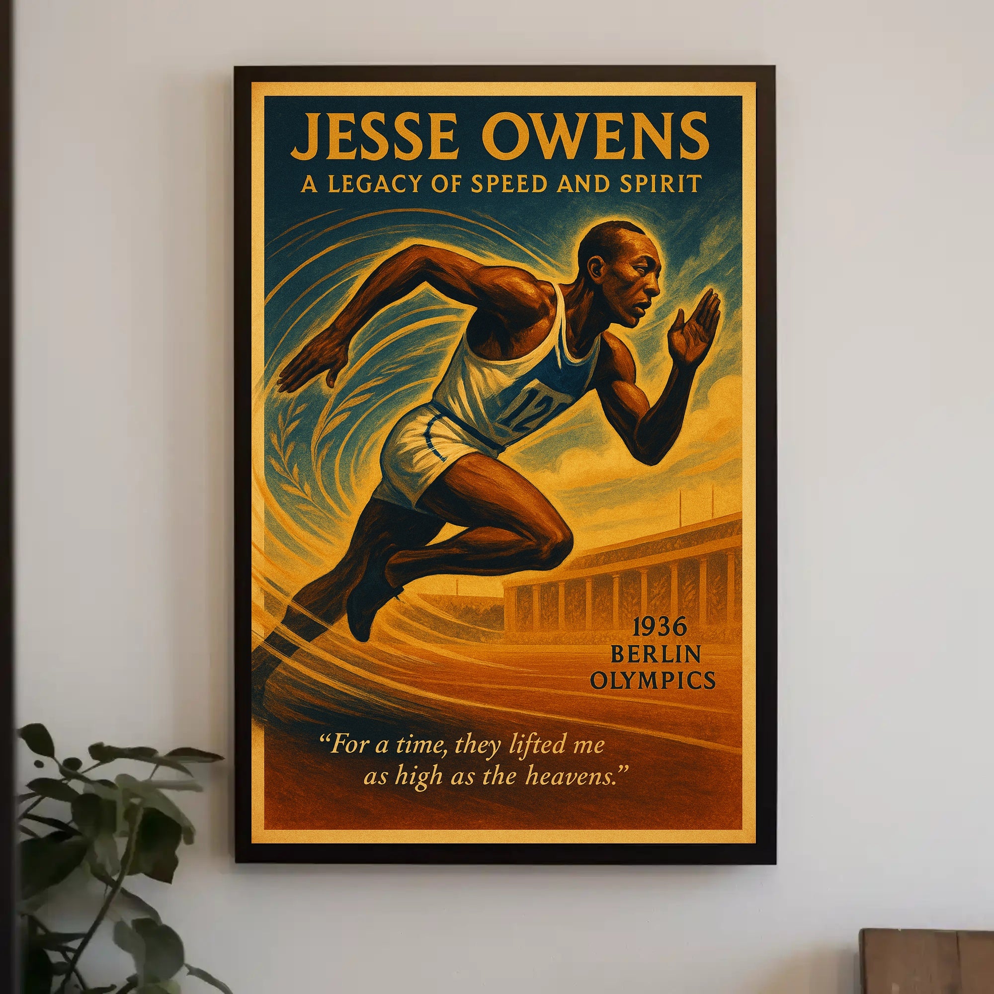 Jesse Owens Legacy Of Speed Poster PosterGoat
