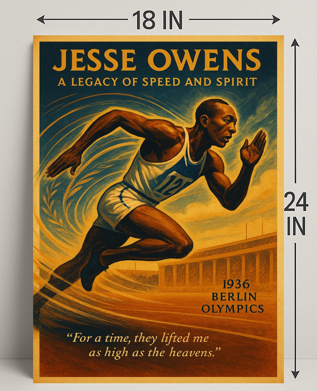 Jesse Owens Legacy Of Speed Poster PosterGoat