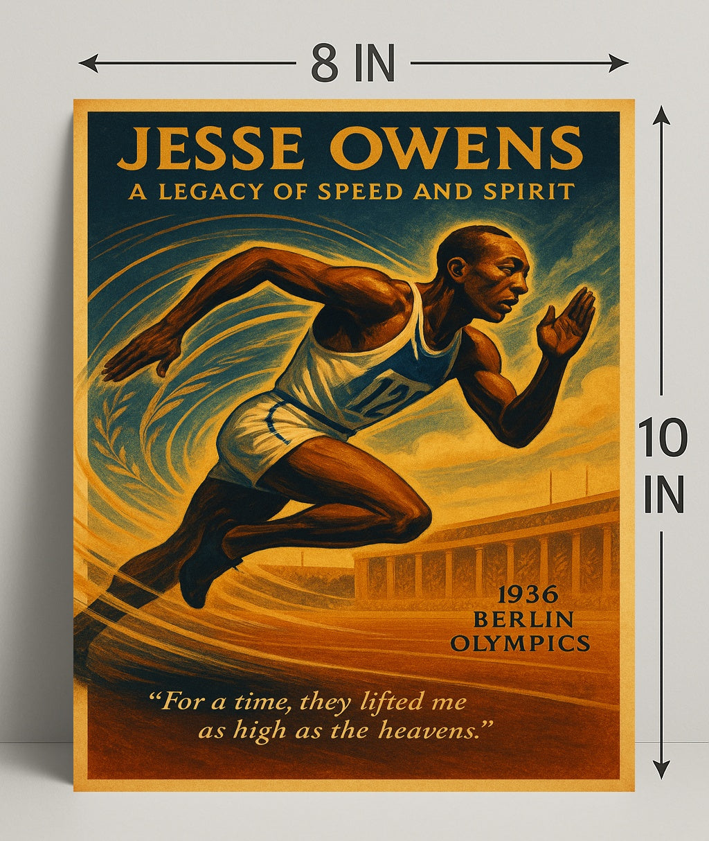 Jesse Owens Legacy Of Speed Poster PosterGoat
