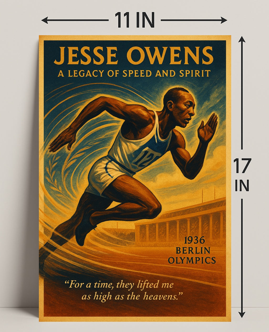 Jesse Owens Legacy Of Speed Poster PosterGoat