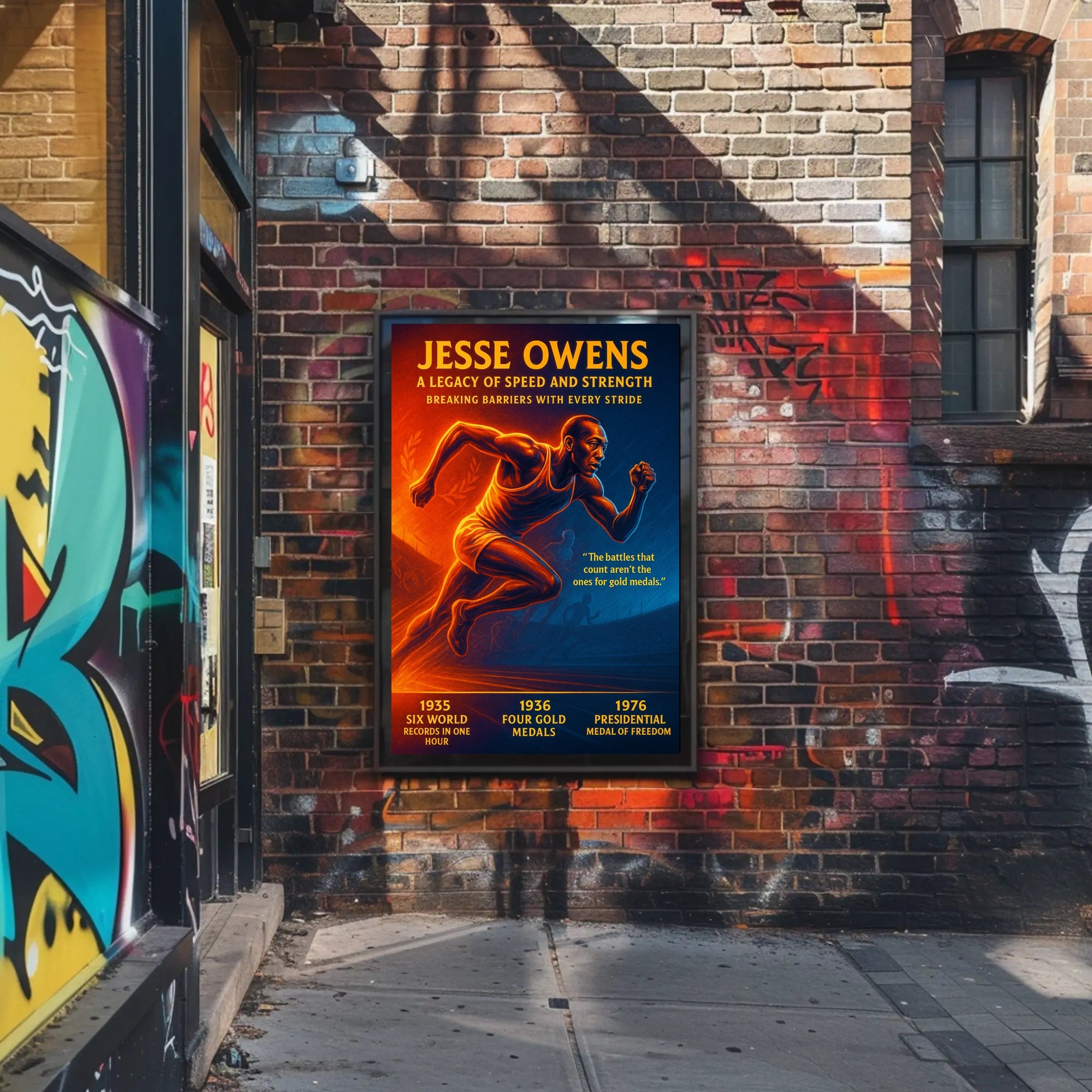 Jesse Owens Legacy of Speed Poster Art PosterGoat