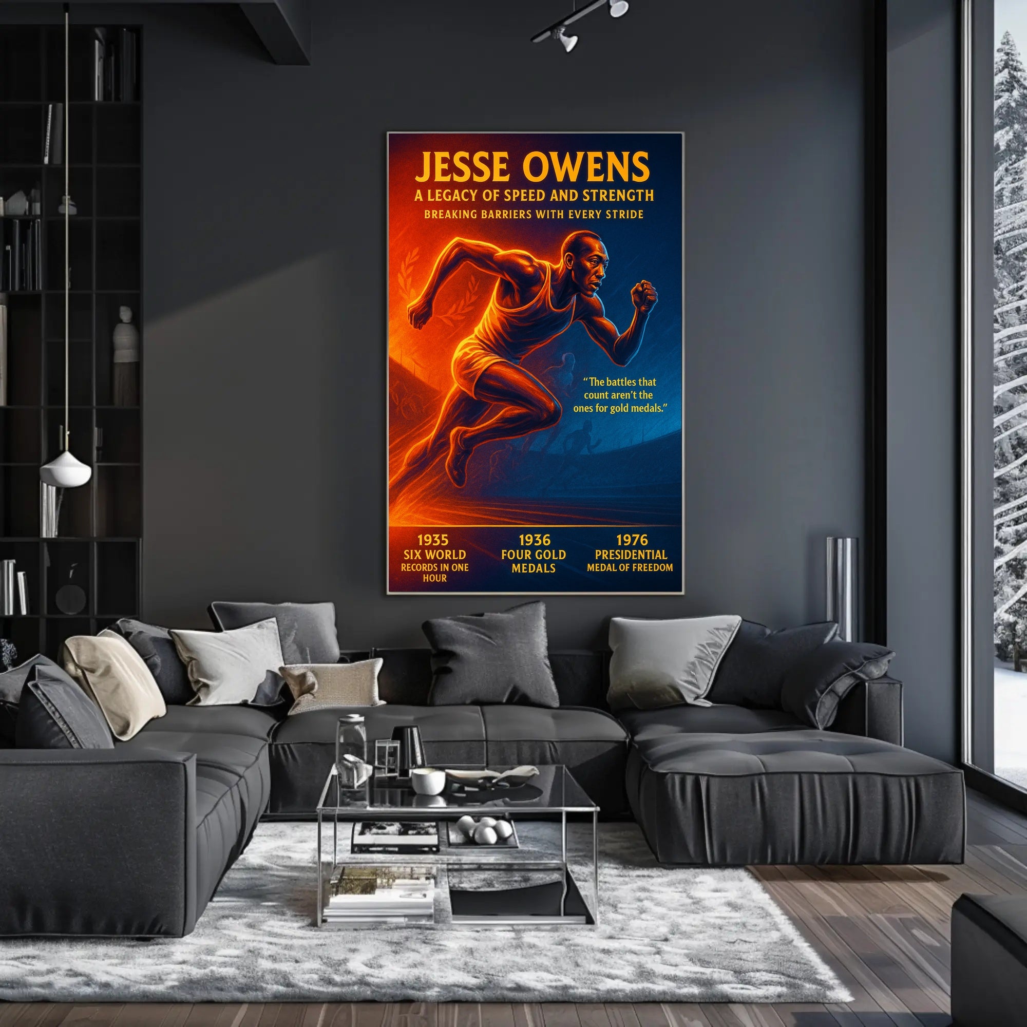 Jesse Owens Legacy of Speed Poster Art PosterGoat