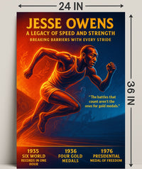 Jesse Owens Legacy of Speed Poster Art PosterGoat
