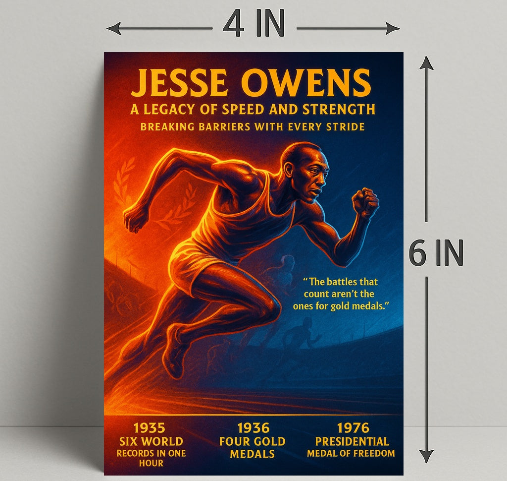 Jesse Owens Legacy of Speed Poster Art PosterGoat