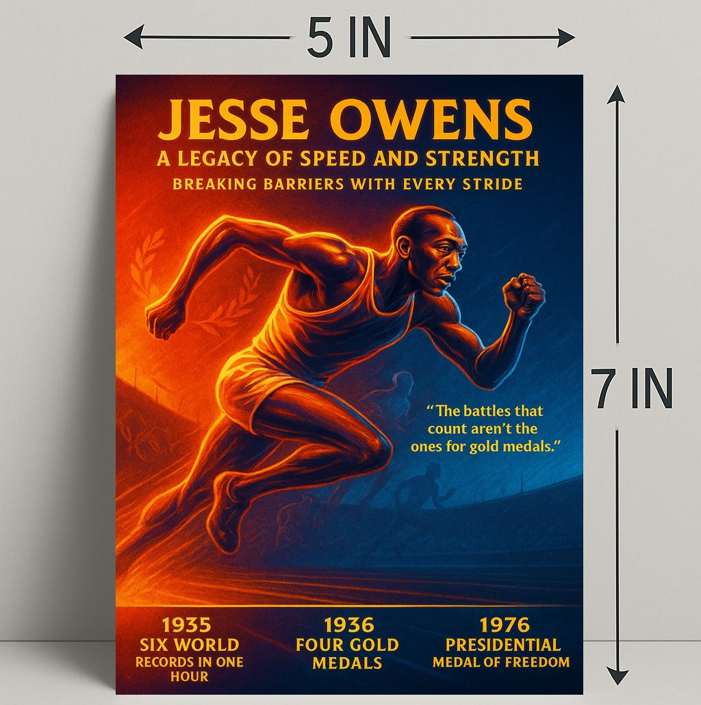 Jesse Owens Legacy of Speed Poster Art PosterGoat