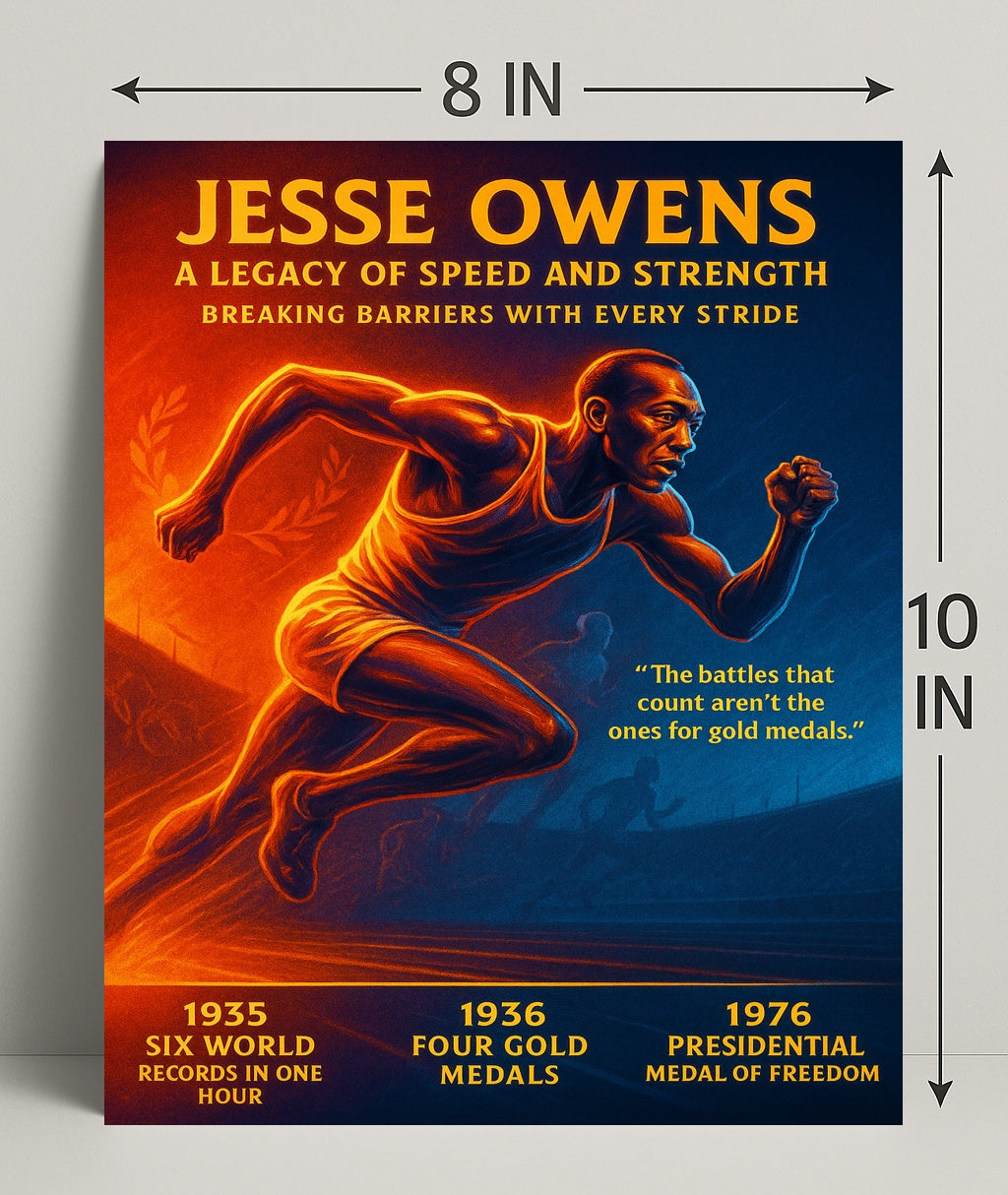 Jesse Owens Legacy of Speed Poster Art PosterGoat