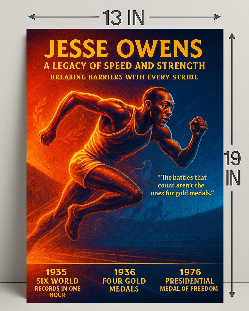 Jesse Owens Legacy of Speed Poster Art PosterGoat