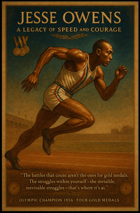 Jesse Owens Legacy of Speed Poster Art PosterGoat
