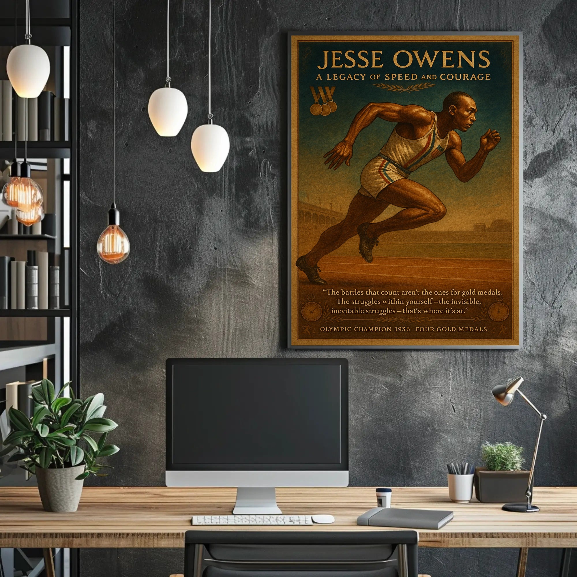 Jesse Owens Legacy of Speed Poster Art PosterGoat