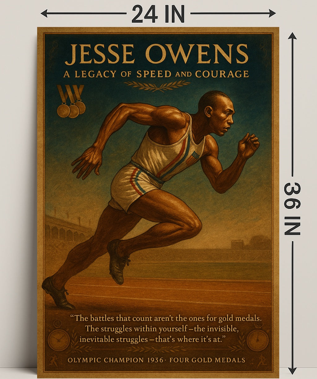 Jesse Owens Legacy of Speed Poster Art PosterGoat