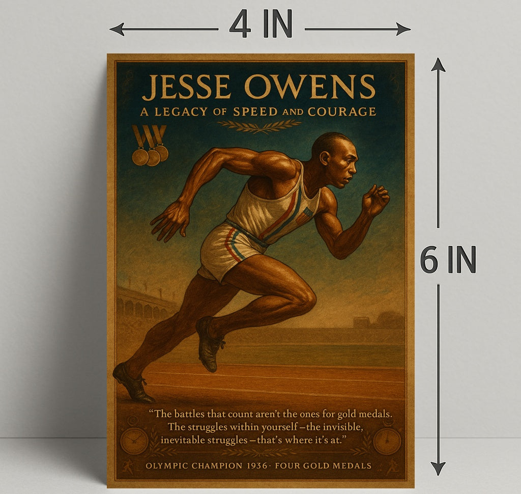 Jesse Owens Legacy of Speed Poster Art PosterGoat