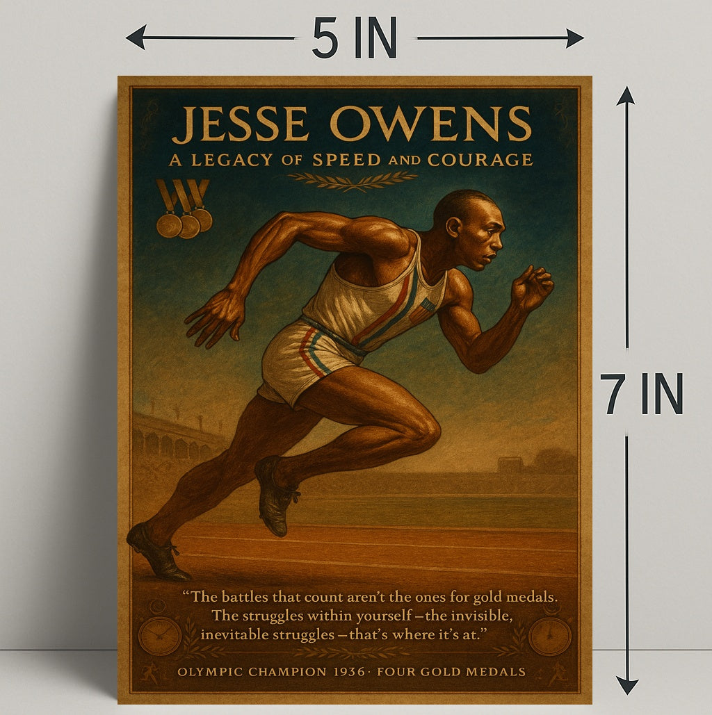 Jesse Owens Legacy of Speed Poster Art PosterGoat