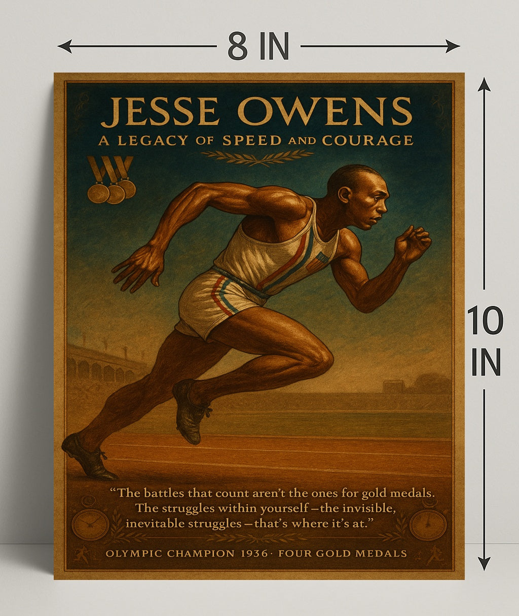 Jesse Owens Legacy of Speed Poster Art PosterGoat
