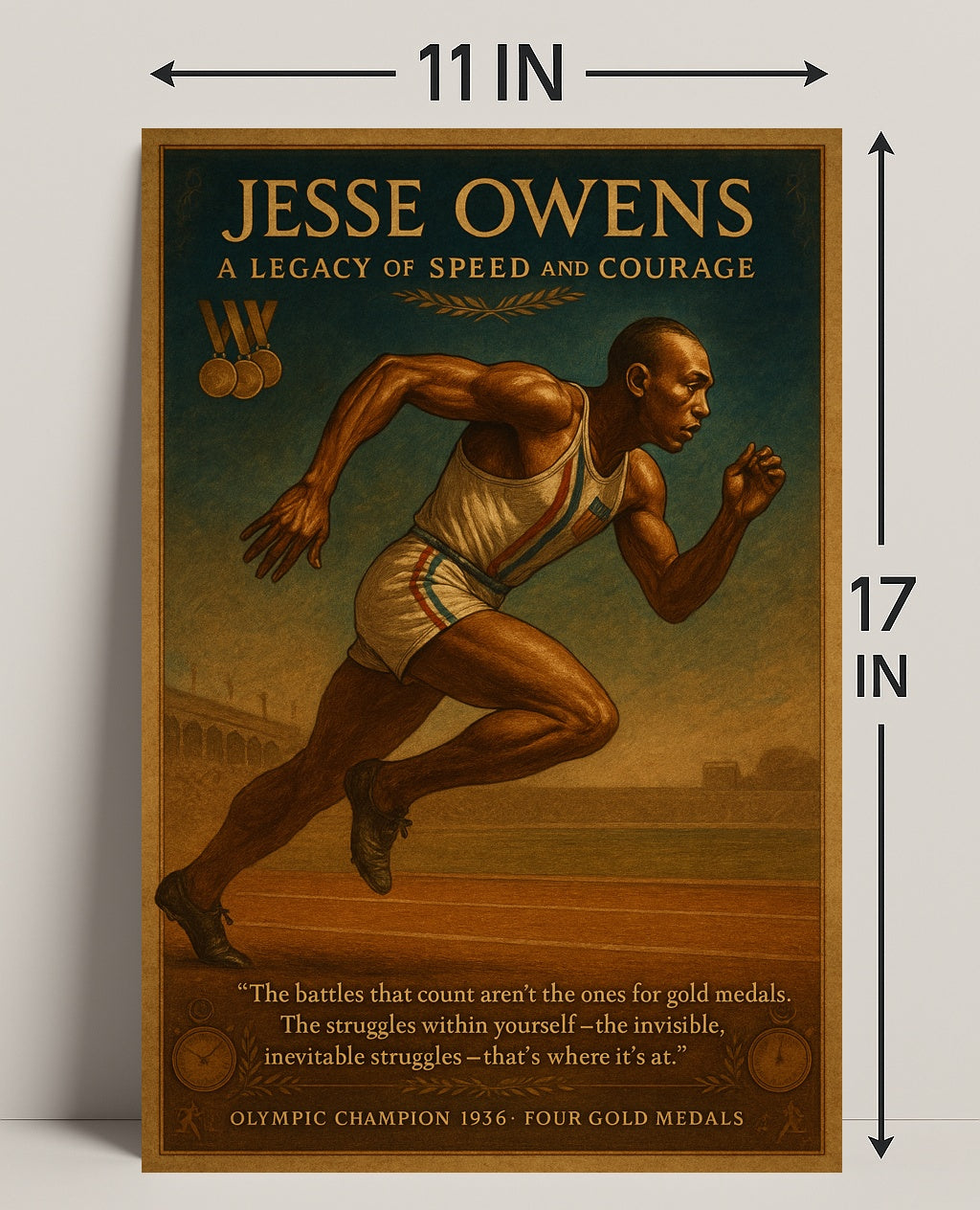 Jesse Owens Legacy of Speed Poster Art PosterGoat