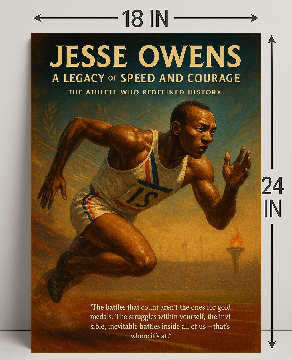 Jesse Owens Legacy of Speed Poster Print PosterGoat