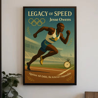 Jesse Owens Legacy of Speed Wall Art Print PosterGoat