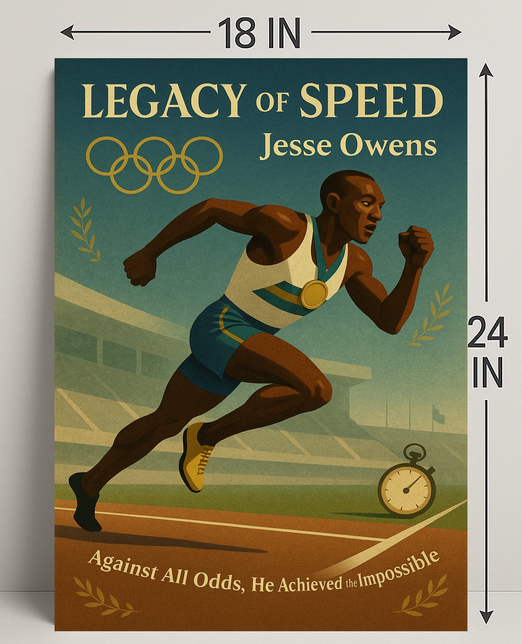 Jesse Owens Legacy of Speed Wall Art Print PosterGoat
