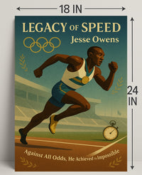 Jesse Owens Legacy of Speed Wall Art Print PosterGoat