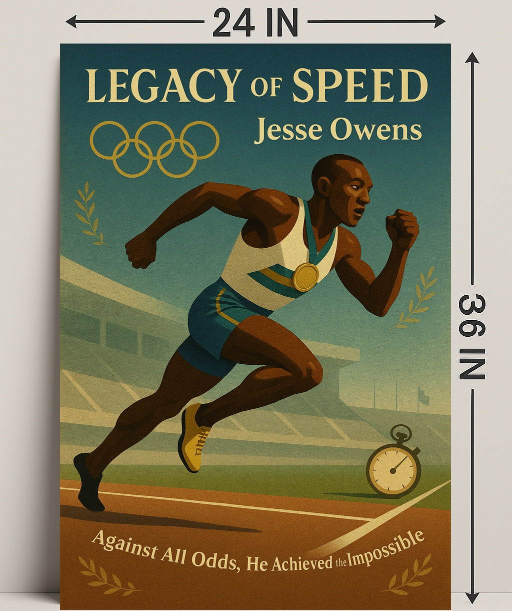Jesse Owens Legacy of Speed Wall Art Print PosterGoat