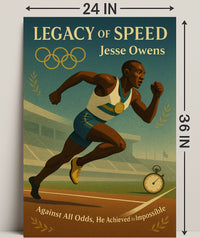 Jesse Owens Legacy of Speed Wall Art Print PosterGoat
