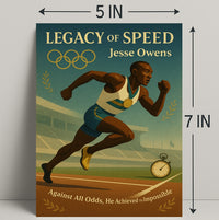 Jesse Owens Legacy of Speed Wall Art Print PosterGoat