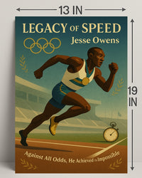 Jesse Owens Legacy of Speed Wall Art Print PosterGoat