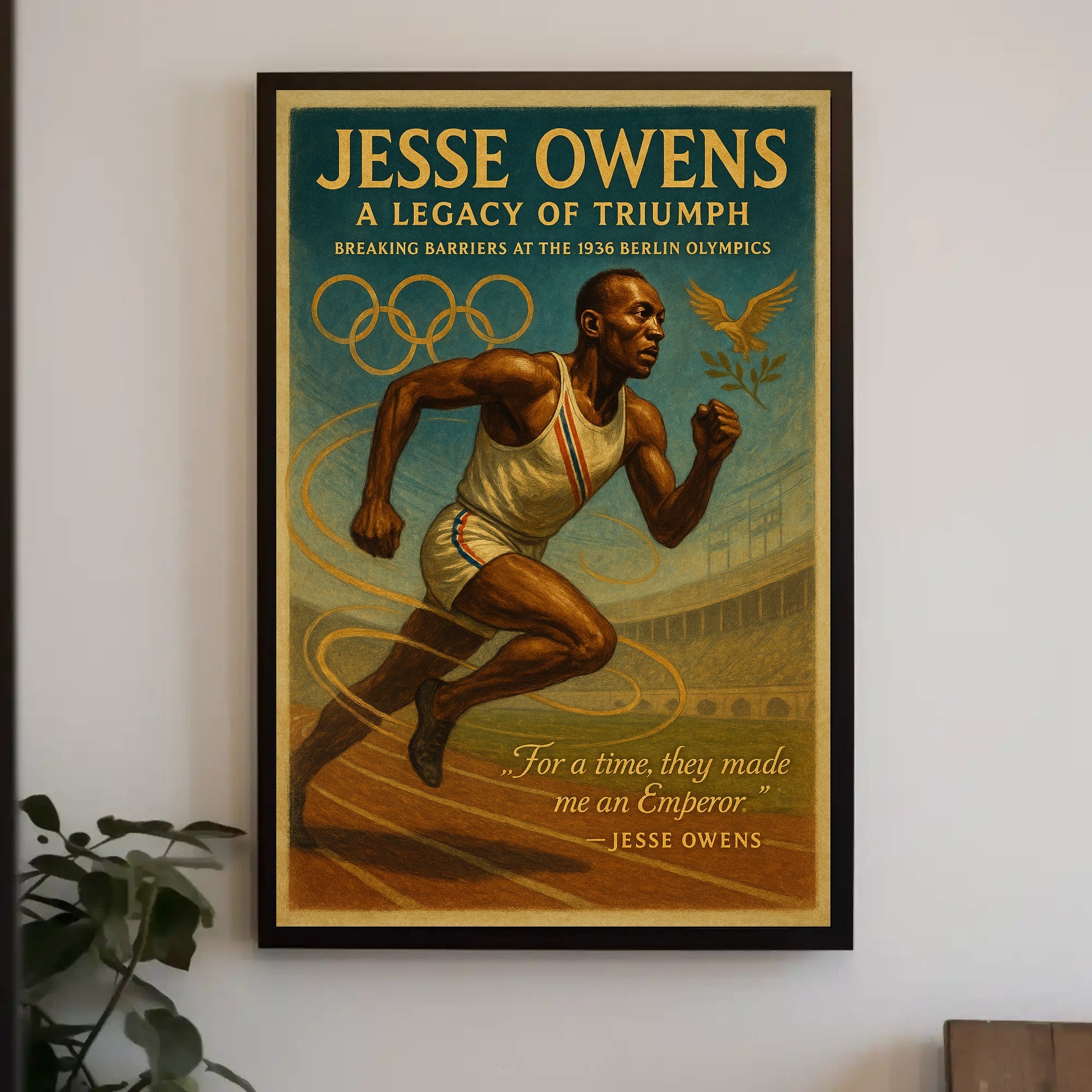 Jesse Owens Legacy of Triumph Poster Print PosterGoat
