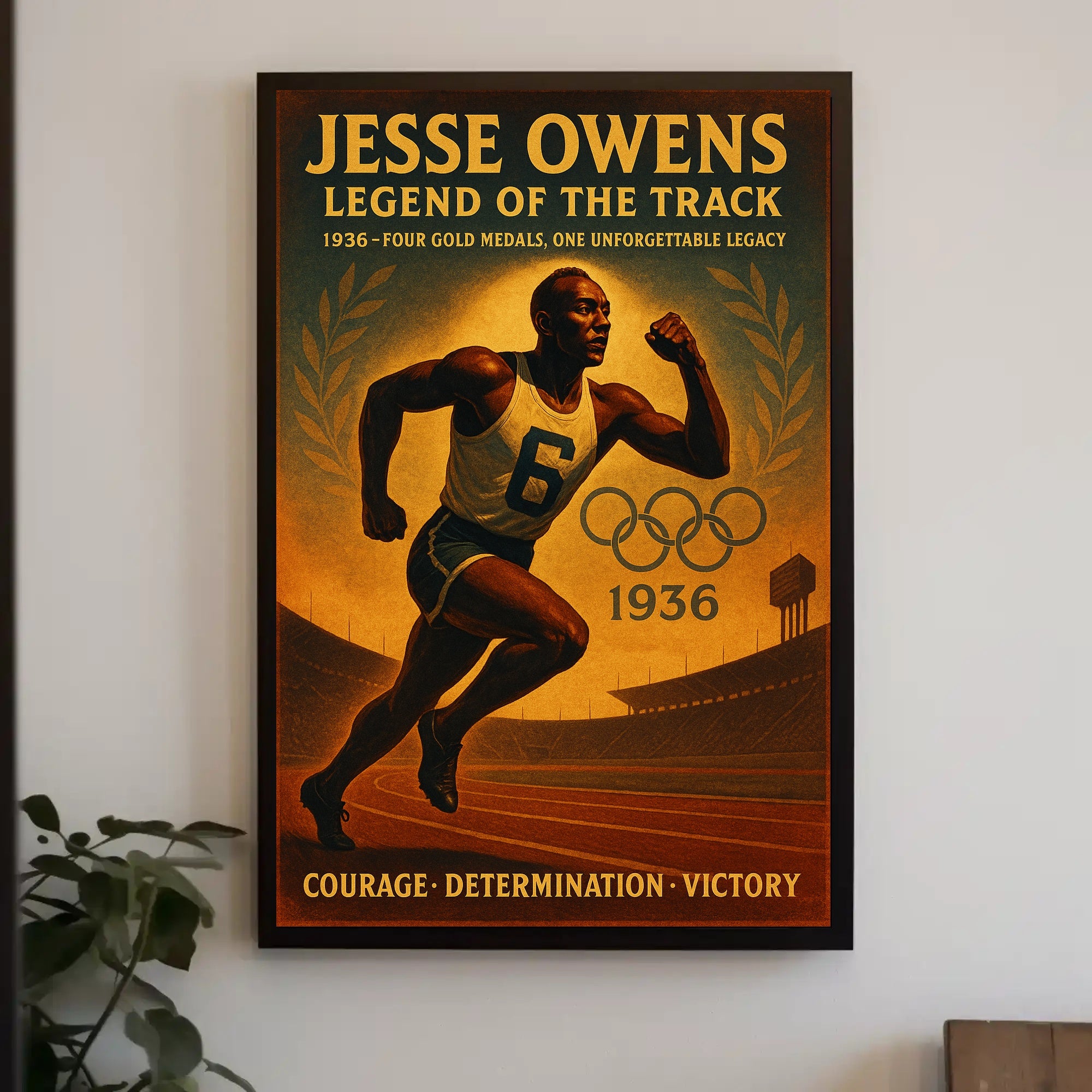 Jesse Owens Legend of the Track Poster PosterGoat