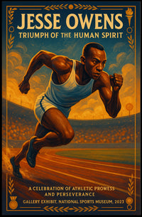 Jesse Owens Triumph of the Human Spirit Poster PosterGoat