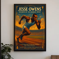 Jesse Owens Triumph of the Human Spirit Poster PosterGoat