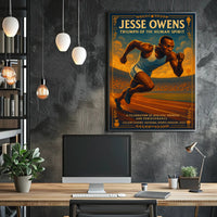 Jesse Owens Triumph of the Human Spirit Poster PosterGoat