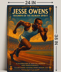 Jesse Owens Triumph of the Human Spirit Poster PosterGoat