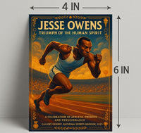 Jesse Owens Triumph of the Human Spirit Poster PosterGoat