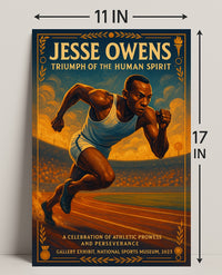 Jesse Owens Triumph of the Human Spirit Poster PosterGoat