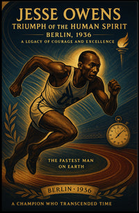Jesse Owens Triumph of the Human Spirit Poster PosterGoat