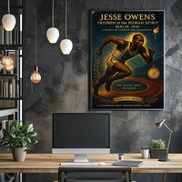 Jesse Owens Triumph of the Human Spirit Poster PosterGoat