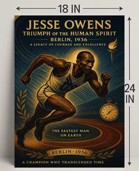 Jesse Owens Triumph of the Human Spirit Poster PosterGoat