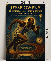 Jesse Owens Triumph of the Human Spirit Poster PosterGoat