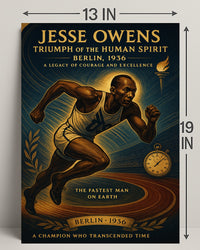 Jesse Owens Triumph of the Human Spirit Poster PosterGoat