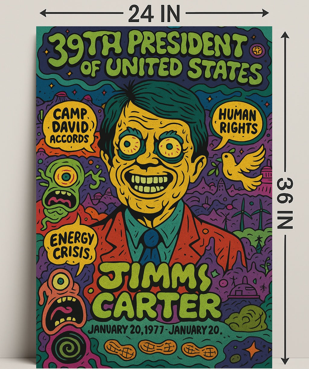 Jimmy Carter 39Th President Poster PosterGoat