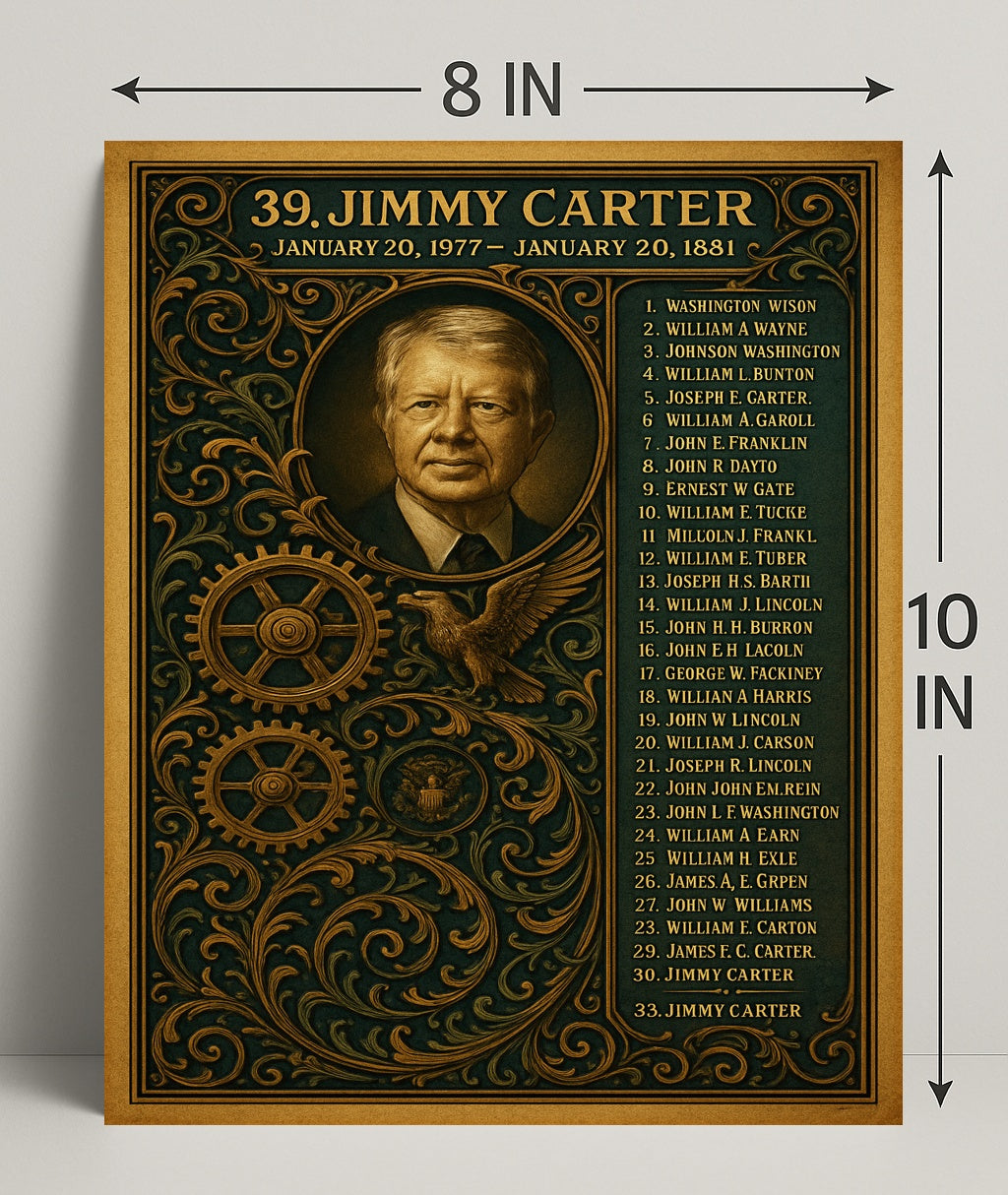 Jimmy Carter 39th President Poster PosterGoat