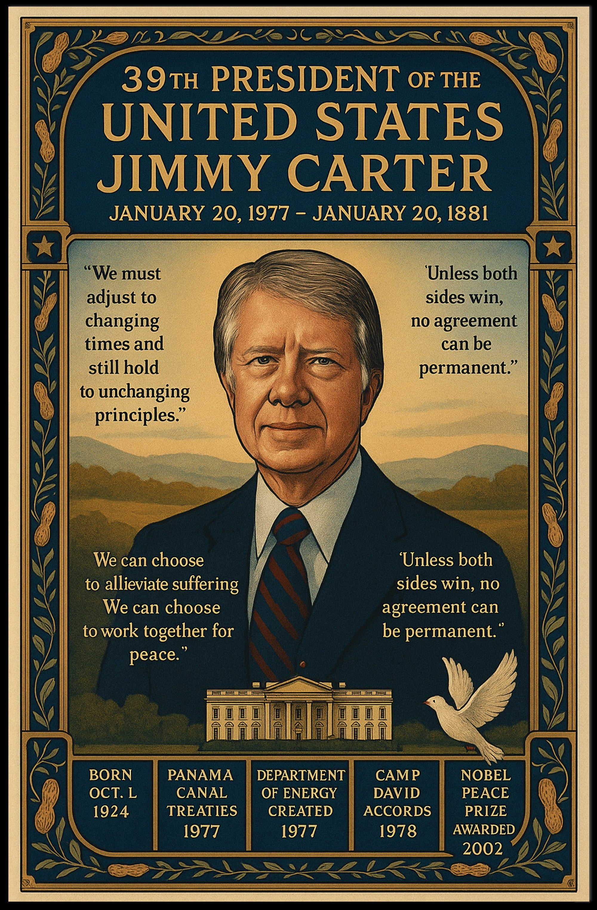 Jimmy Carter 39th President Poster PosterGoat